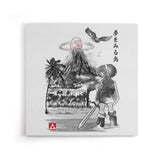 Hero's Awakening Sumi-e - Canvas Print