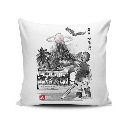Hero's Awakening Sumi-e - Throw Pillow