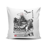 Hero's Awakening Sumi-e - Throw Pillow