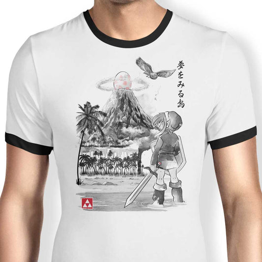 Hero's Awakening Sumi-e - Ringer T-Shirt