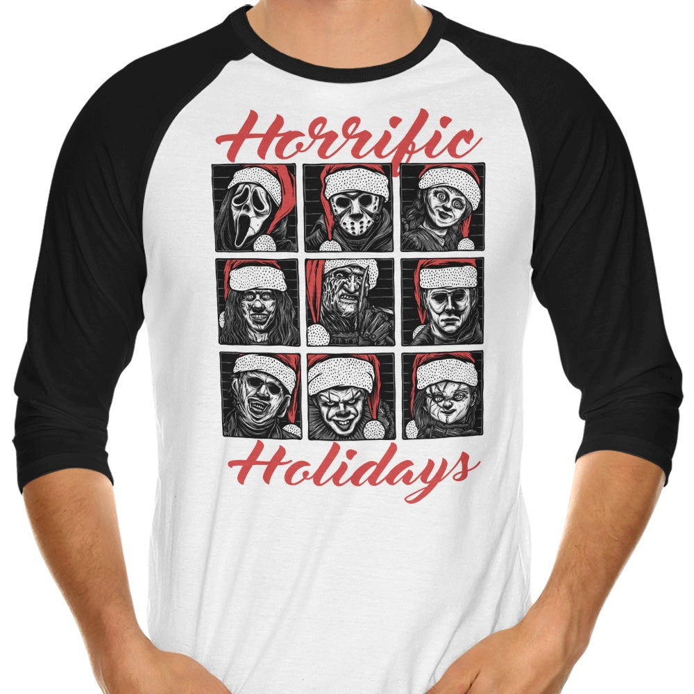 Horrific Holidays - 3/4 Sleeve Raglan T-Shirt