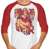 Hot as Hell - 3/4 Sleeve Raglan T-Shirt