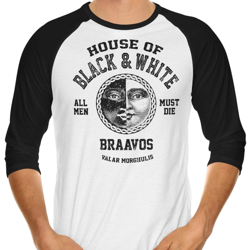 House of Black and White (Alt) - 3/4 Sleeve Raglan T-Shirt