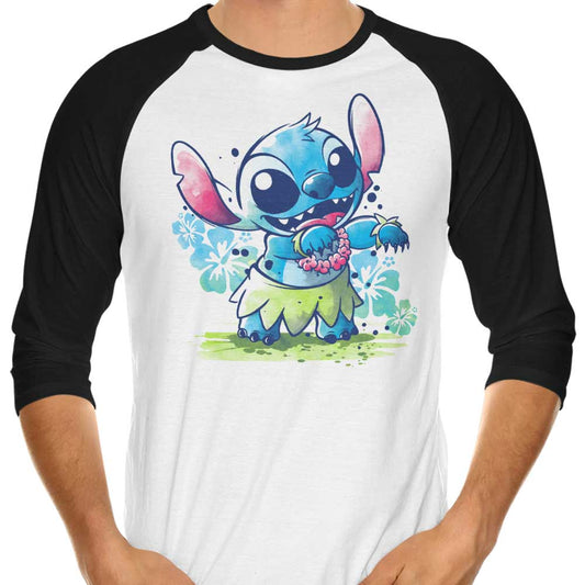 Hula Dance Experiment - 3/4 Sleeve Raglan T-Shirt