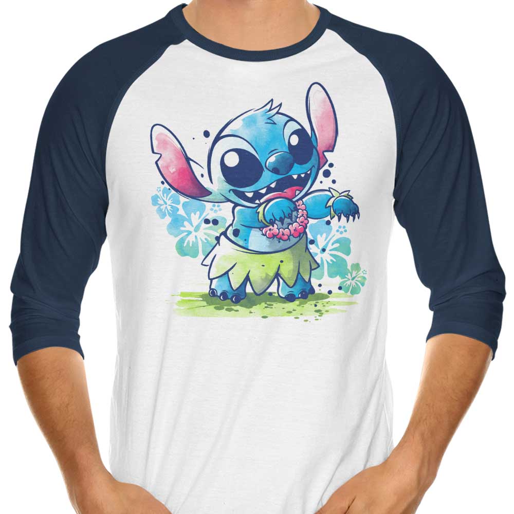 Hula Dance Experiment - 3/4 Sleeve Raglan T-Shirt