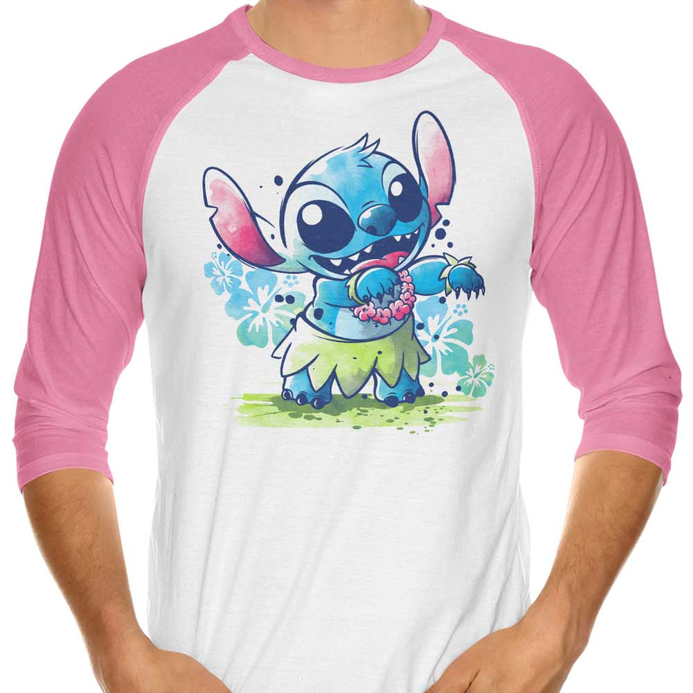 Hula Dance Experiment - 3/4 Sleeve Raglan T-Shirt