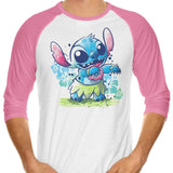 Hula Dance Experiment - 3/4 Sleeve Raglan T-Shirt