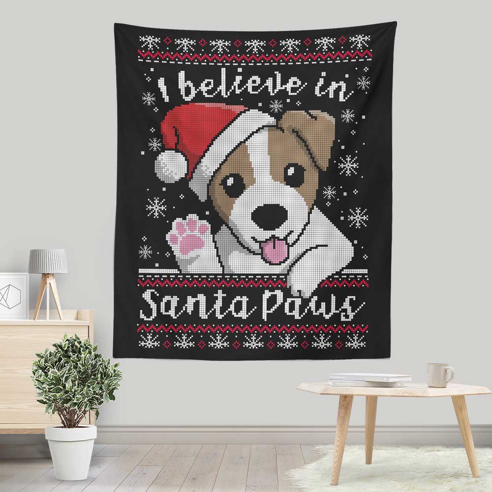 I Believe in Santa Paws - Wall Tapestry