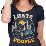 I Hate People - Women's V-Neck
