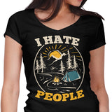 I Hate People - Women's V-Neck