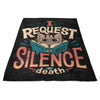 I Request Silence - Fleece Blanket