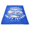 I Survived Amity Island - Fleece Blanket