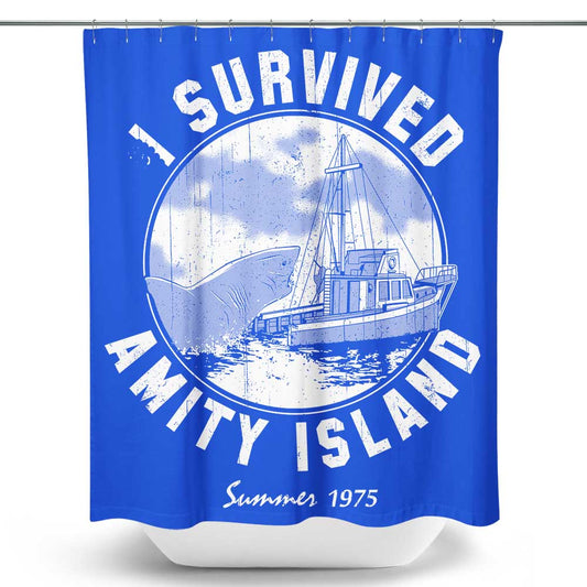 I Survived Amity Island - Shower Curtain