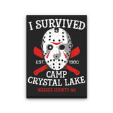 I Survived Camp Crystal Lake - Canvas Print