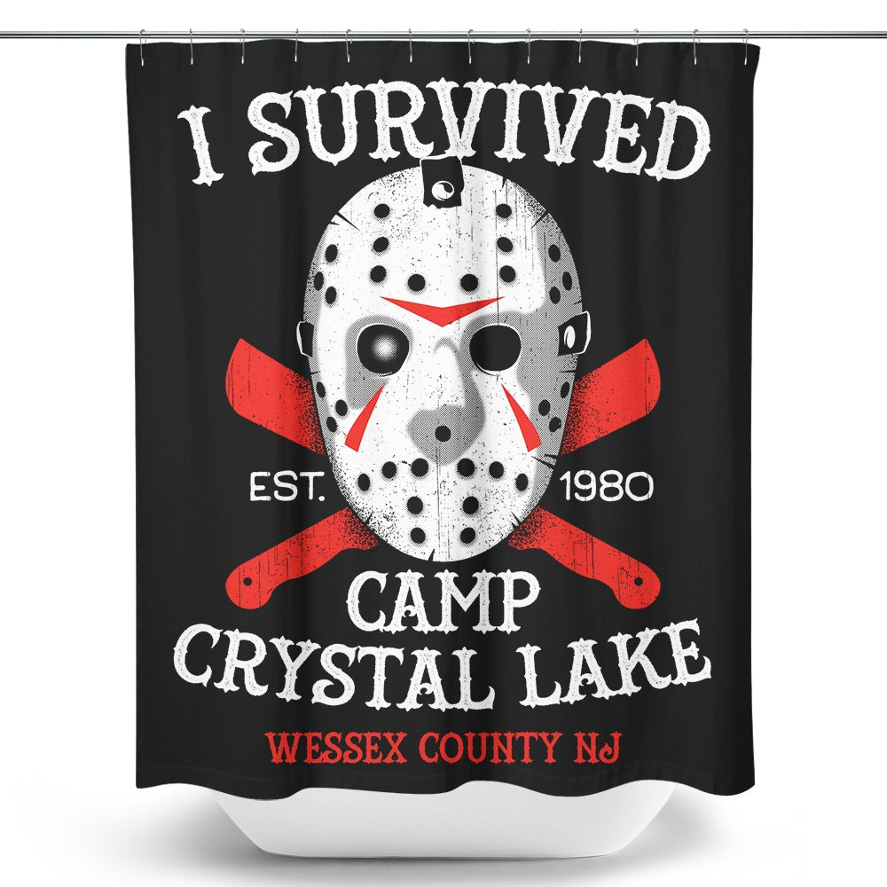 I Survived Camp Crystal Lake - Shower Curtain