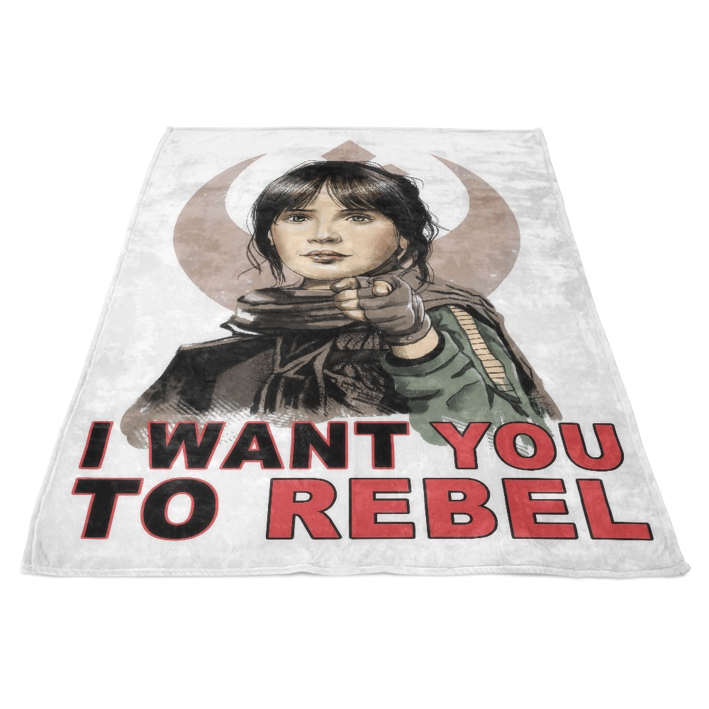 I Want You to Rebel - Fleece Blanket