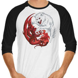 Ice and Fire - 3/4 Sleeve Raglan T-Shirt