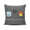 Ice and Fire Duet - Throw Pillow