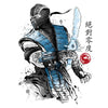 Ice Warrior Sumi-e - 3/4 Sleeve Raglan T-Shirt