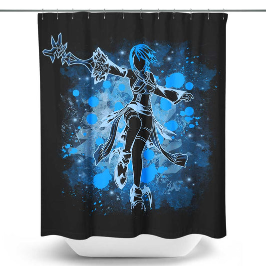 Inked Aqua - Shower Curtain