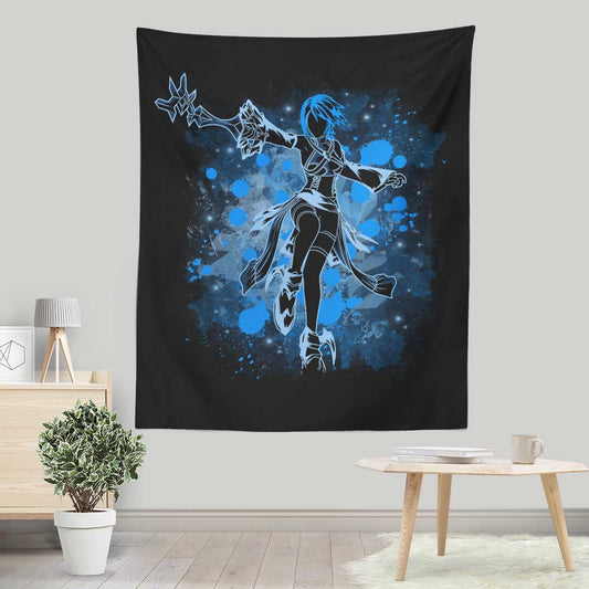 Inked Aqua - Wall Tapestry