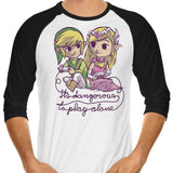 It's Dangerous to Play Alone - 3/4 Sleeve Raglan T-Shirt