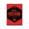 Jack's Red Rum - Canvas Print