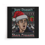 Joey Doesn't Share Sweater - Canvas Print