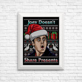 Joey Doesn't Share Sweater - Posters & Prints