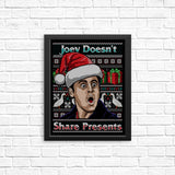 Joey Doesn't Share Sweater - Posters & Prints