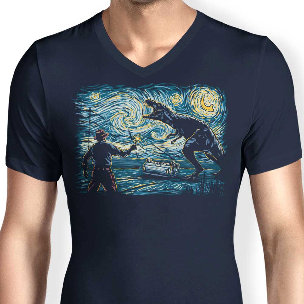 Jurassic Night - Men's V-Neck