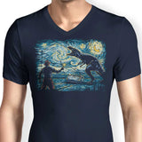 Jurassic Night - Men's V-Neck