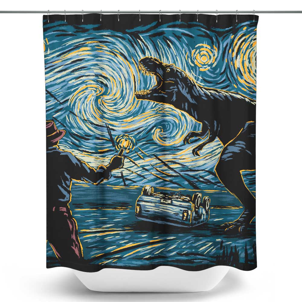 Jurassic Night - Shower Curtain