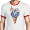 Kanagawa Ice Cream - Ringer T-Shirt