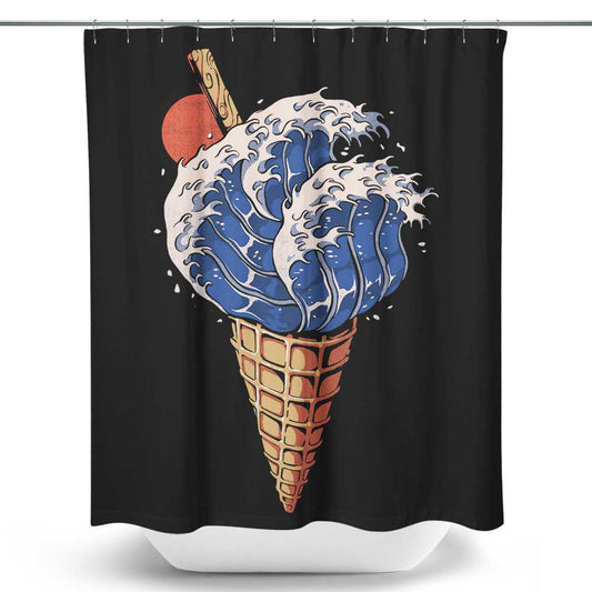 Kanagawa Ice Cream - Shower Curtain