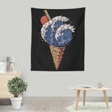 Kanagawa Ice Cream - Wall Tapestry