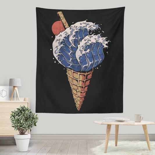 Kanagawa Ice Cream - Wall Tapestry