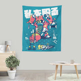 Karaoke Fight - Wall Tapestry