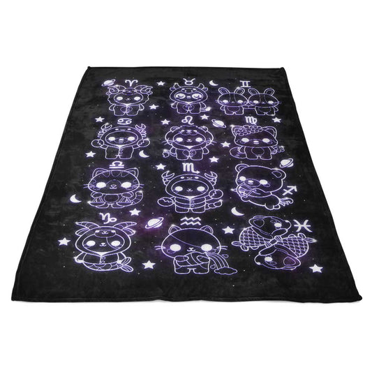 Kawaii Zodiac - Fleece Blanket