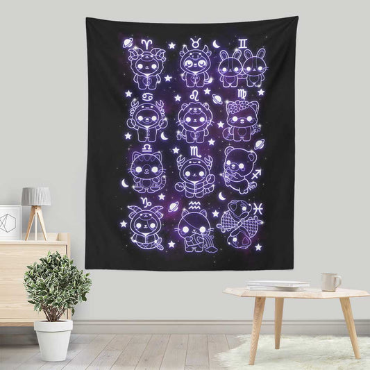 Kawaii Zodiac - Wall Tapestry