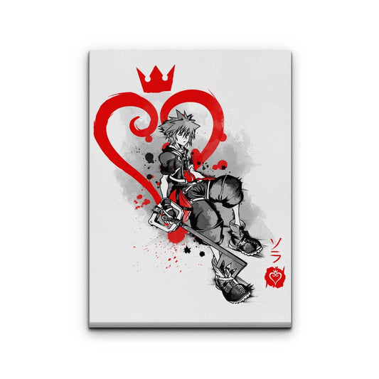 Keyblade Kingdom Sumi-e - Canvas Print
