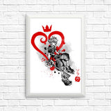 Keyblade Kingdom Sumi-e - Posters & Prints