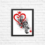 Keyblade Kingdom Sumi-e - Posters & Prints