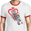 Keyblade Kingdom Sumi-e - Ringer T-Shirt