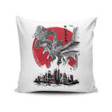 King of Terror Rising Sumi-e - Throw Pillow