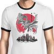 King of Terror Rising Sumi-e - Ringer T-Shirt