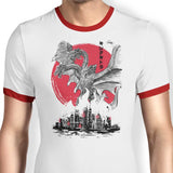 King of Terror Rising Sumi-e - Ringer T-Shirt