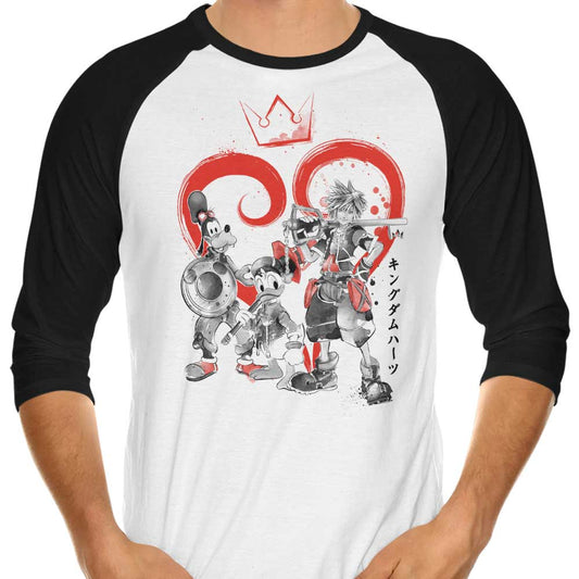 Kingdom Sumi-e - 3/4 Sleeve Raglan T-Shirt