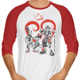 Kingdom Sumi-e - 3/4 Sleeve Raglan T-Shirt