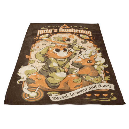 Kitty's Awakening - Fleece Blanket